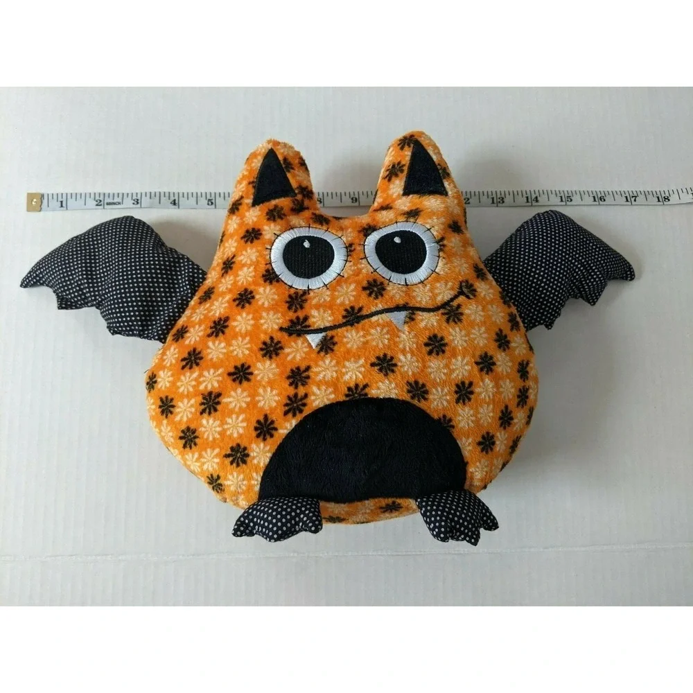 Ganz Bellapops Bat Halloween Black Orange Vampire Stuffed Toy Doll Plush 10